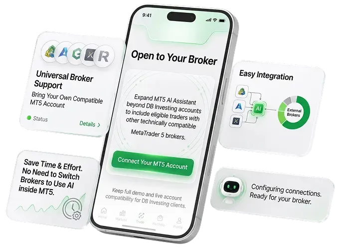 MT5 AI Assistant terbuka untuk broker anda di telefon bimbit