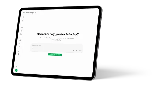 平板上的 dbinvesting.ai AI 交易助手