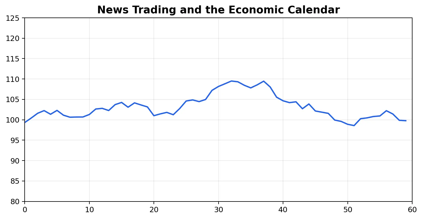 Schéma pédagogique pour le trading d'actualités et le calendrier économique