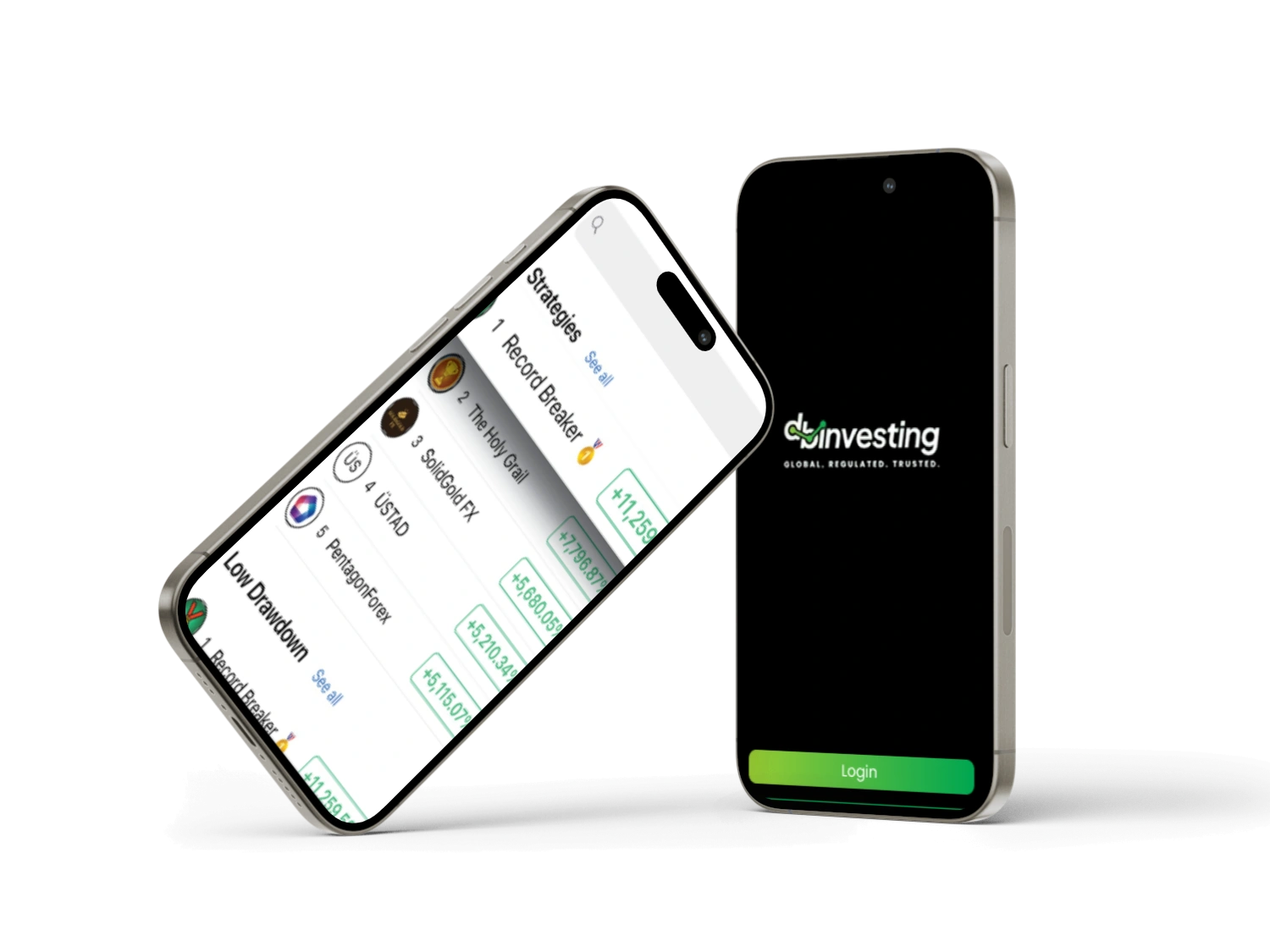 DB Investing social trading app on mobile devices