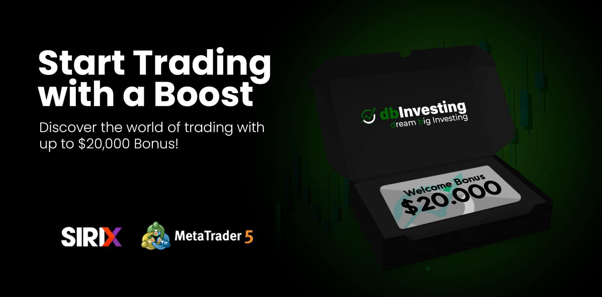 start trading with a boost banner