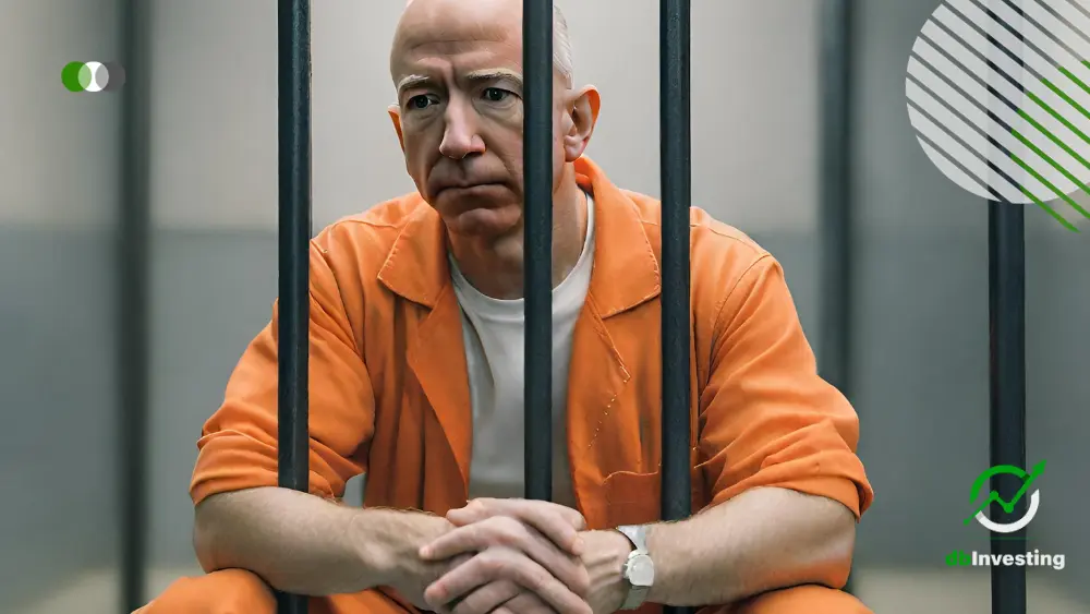 Jeff Bezos dalam imej penjara
