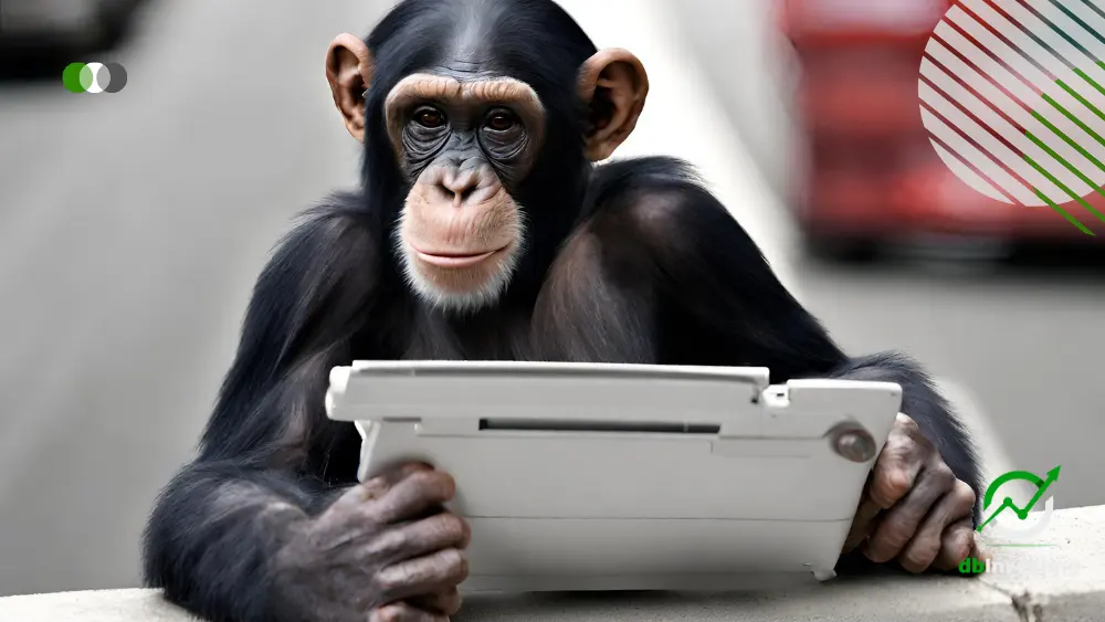 Imagen de chimpancé inteligente