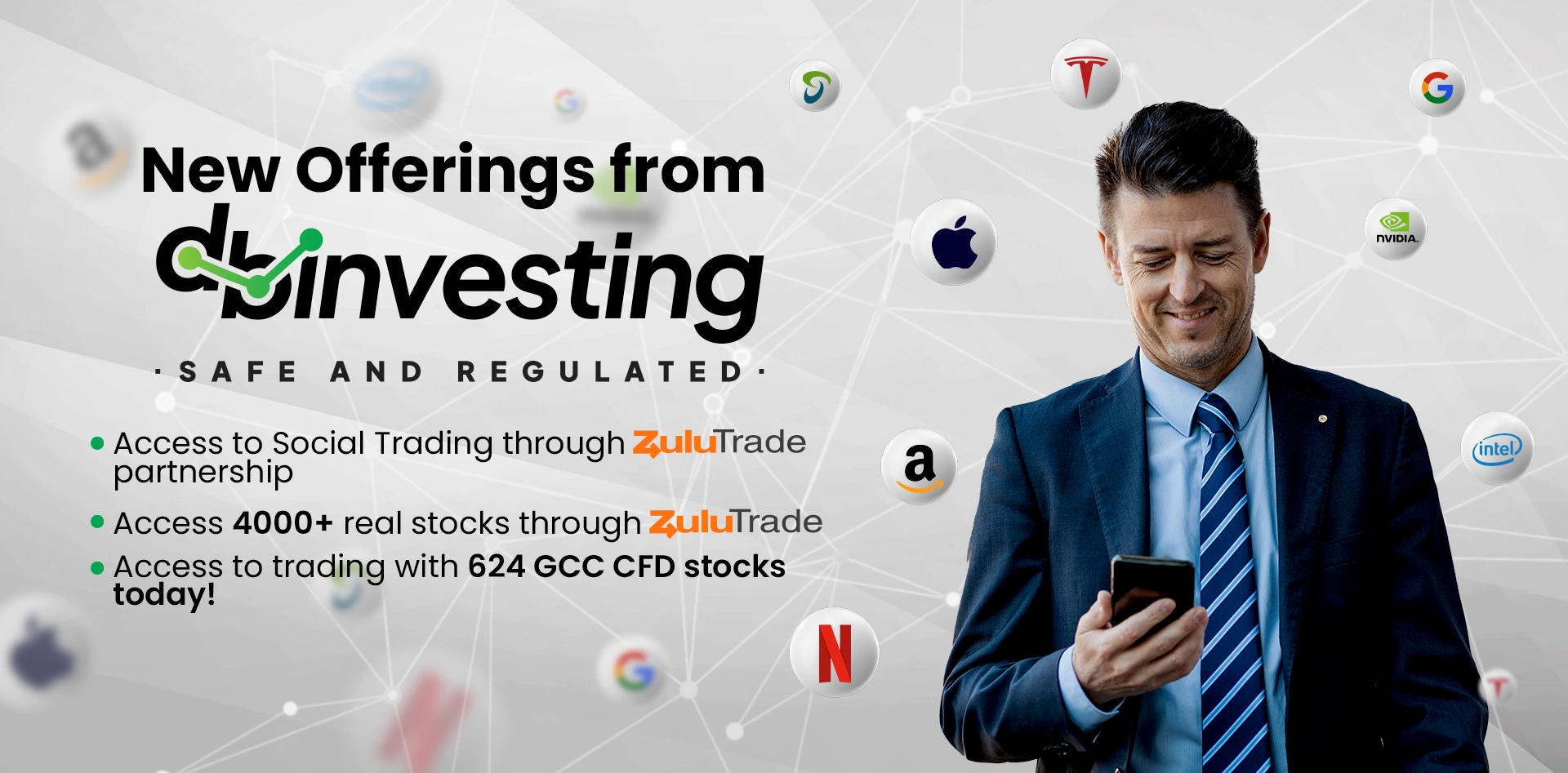 DB Investing élargit ses opportunités d’investissement avec plus de 4 000 actions réelles, le Social Trading avec ZuluTrade, et +624 actions CFD du GCC.