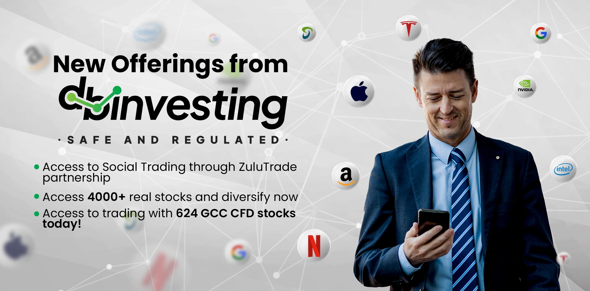 DB Investing Meluaskan Peluang Pelaburan dengan Lebih 4,000 Saham Sebenar, Dagangan Sosial dengan ZuluTrade dan +624 Saham CFD GCC